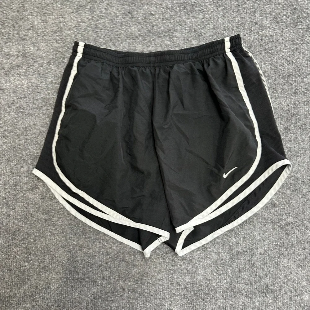 Nike Shorts Womens Size XS Black White Trim Mesh Athletic Running Gym 47750